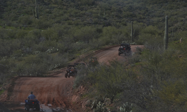 convoy of 4-wheelers